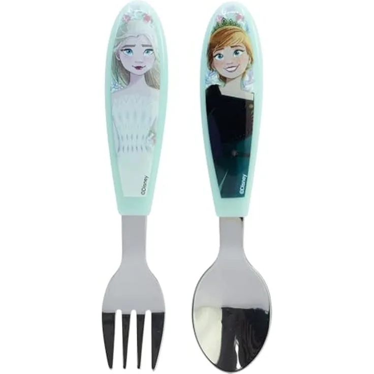 Frozen Kinderbesteck Set 2-teilig – Löffel & Gabel mit Motivgriffen