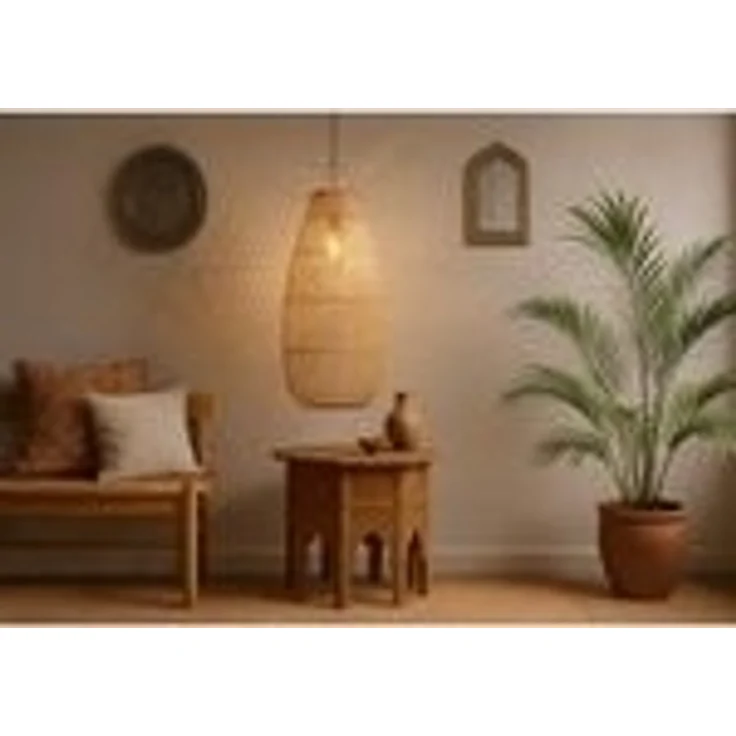 Rattan Pendelleuchte – Bild 5
