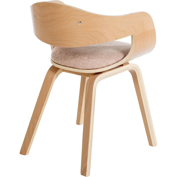 DELUKE® Besucherstuhl LONDON Stoff - 73x49x46cm, Natur/Creme Stoff Holz Gestell Konferenzstuhl Wartezimmerstuhl – Bild 5