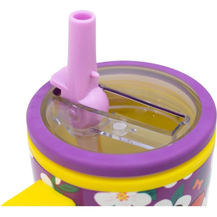 Disney Minnie Mouse Thermobecher 640 ml Edelstahl doppelwandiger Trinkbecher mit Trinkhalm – Bild 4