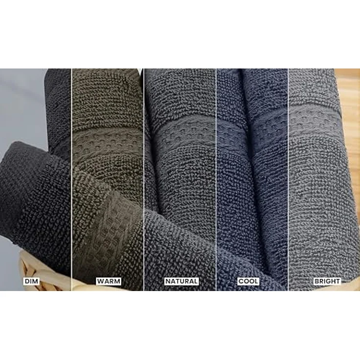 Utopia Towels - 8 teilig Handtücher Set aus Baumwolle mit Aufhänger - 2 Badetuch, 2 Handtücher und 4 Washclappen - (Grau) – Bild 9