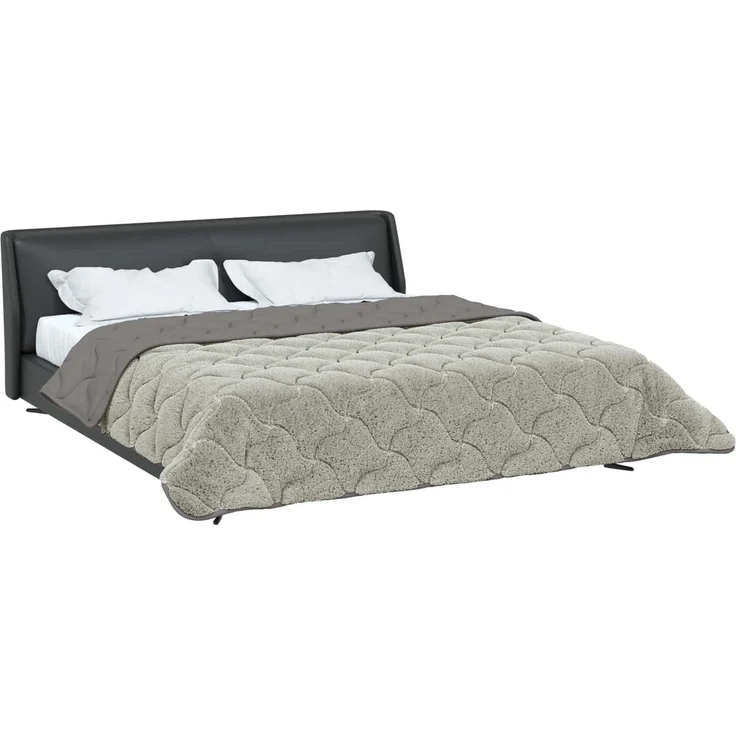 vidaXL Winterbettdecke Gepolstert Hellgrau 200x200 cm 42026316 – Bild 3