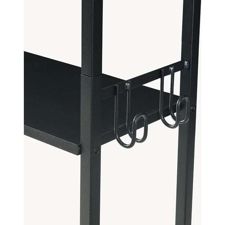 Toilettenregal Ljukhobro 164x64x20 cm Schwarz [en. casa] – Bild 7