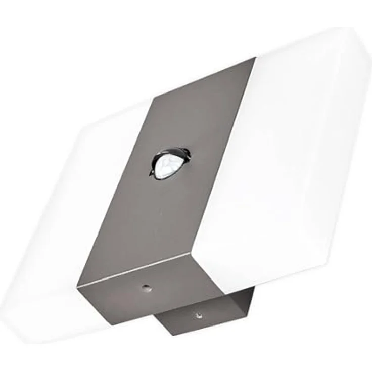 Lindby LED Wandleuchte außen mit Bewegungsmelder, IP44, modernes Design, warmweiß 3000K, 650 Lumen, Aluminium, 17x21x8,1 cm – Bild 1