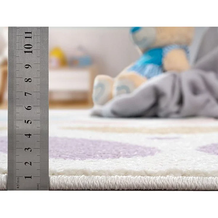 Carpetia Kinderteppich Kinderzimmerteppich mit Pastell-Herzen – gemütlich & pflegeleicht, rechteckig, Höhe: 6 mm – Bild 4