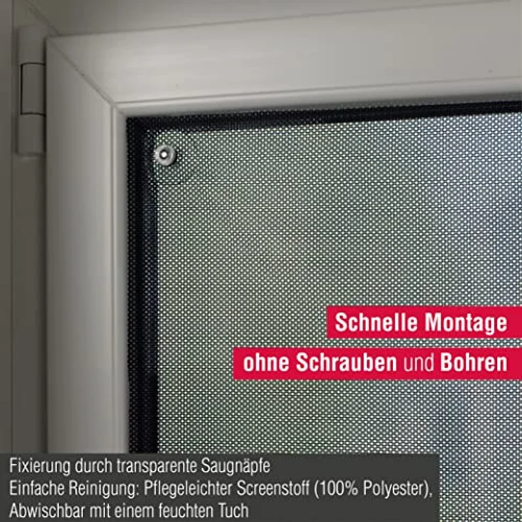 Gardinia Sonnenschutz Schwarz, Plissee mit 100% Polyester, 100 cm x 150 cm, hoher Blend- und Hitzeschutz – Bild 5