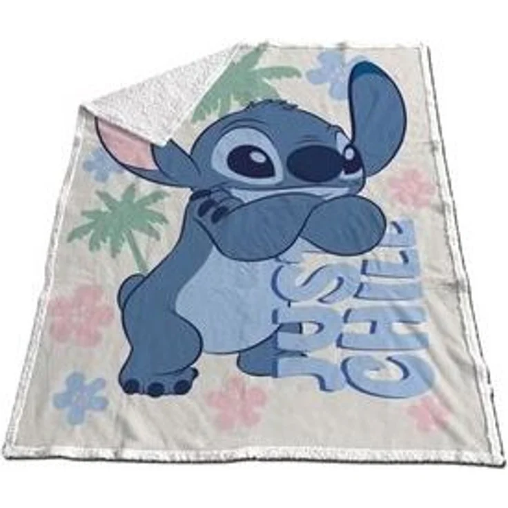 Lilo & Stitch Fleecedecke 130x170 cm Sherpa Kuschelige Disney-Decke für Kinderzimmer – Bild 4