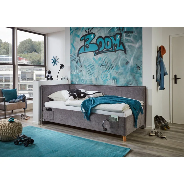 meise.möbel Kinderbett FUN II, Polsterbett wahlweise mit Bettkasten, Jugendbett inkl. USB-Anschluss – Bild 2