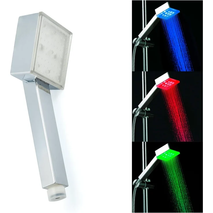 Duschbrause Brausekopf Duschkopf Dusche beleuchtet mit LED-Technik Farbwechsel – Bild 6