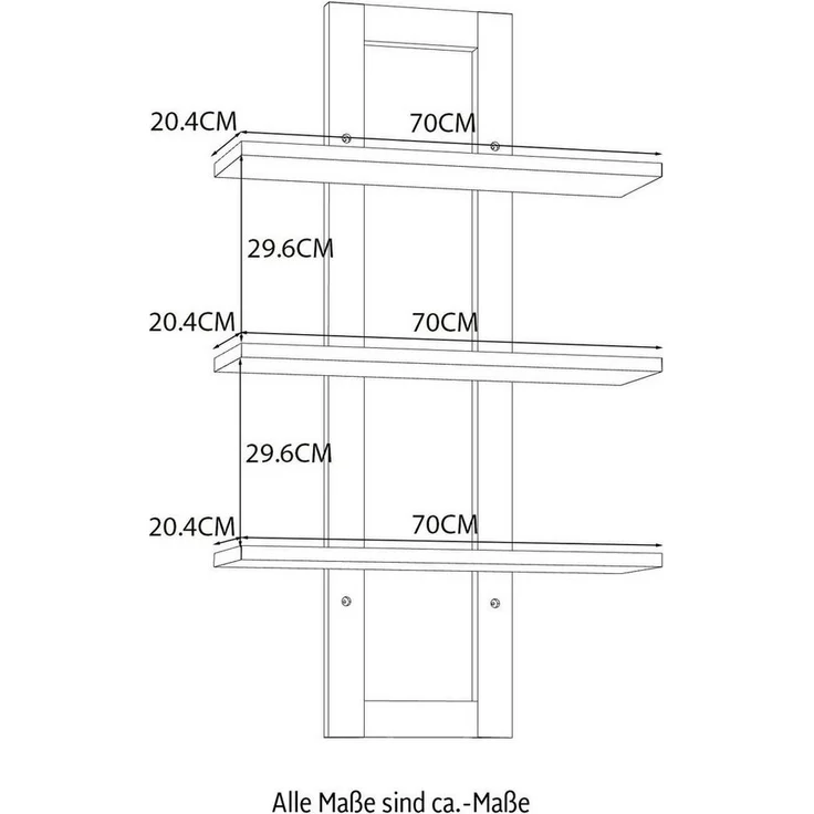 FORTE Wandregal Chesapeak – Bild 3