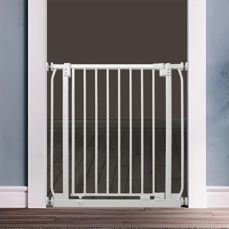 Safetots Elite Sicherheitsschutzgitter, 80cm - 89cm, Mattweiß, Treppenschutzgitter mit Druckmontage, Sicherheitsbarriere, Einfache Installation – Bild 10