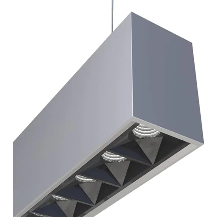 Arcchio LED Büroleuchte Jolinda slim, 2-flammige Pendelleuchte in Aluminium, energiesparend und modern für Büro und Arbeitszimmer – Bild 5