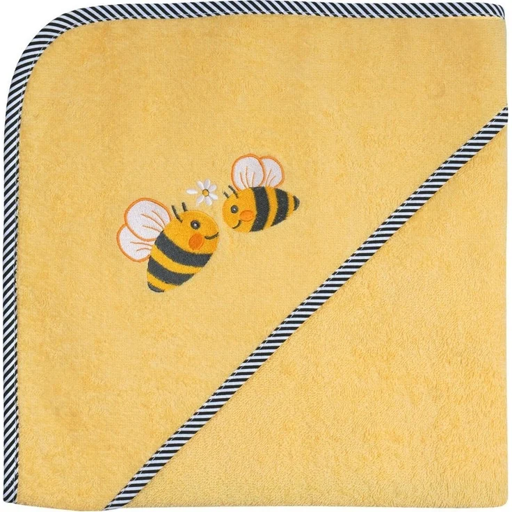 Wörner Kapuzenhandtuch Bienen, Frottee (1-St), mit Kapuze, maschinenwaschbar, trocknergeeignet – Bild 1