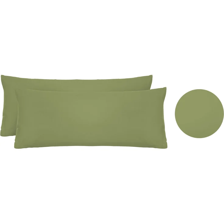 biberna Feinjersey-Kissenbezug, 2-teilig, fichte, 40x80 cm – Bild 5