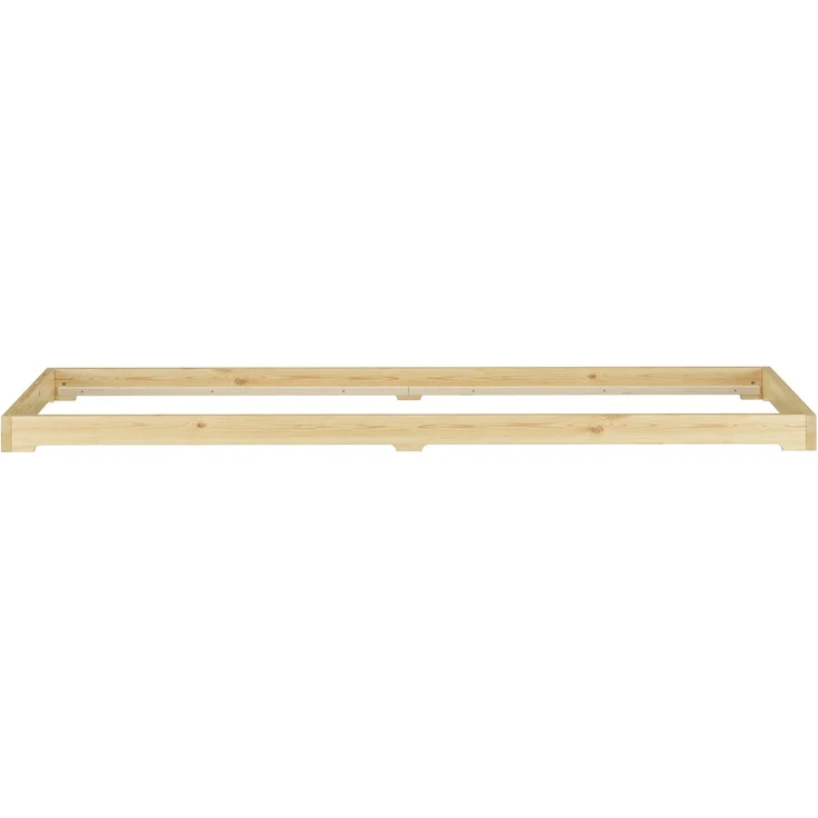 Stabiles Gästebett extra niedriges Bettrahmen Futonbett 120x200 Kiefer klar lackiert V-60.47K-12ohne Zubehör – Bild 6
