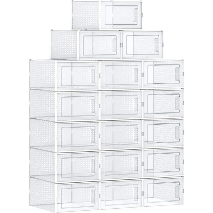 Songmics Schuhbox Aufbewahrungsboxen, 8er Pack faltbar Schuhkartons – Bild 1