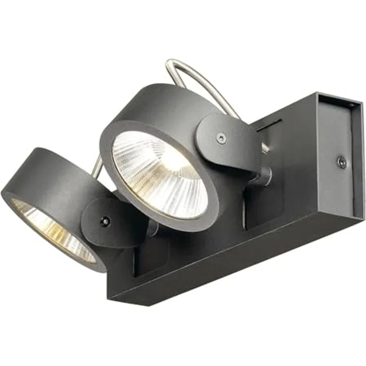 SLV No. 1000129 KALU LED 2 Wand- und Deckenleuchte schwarz 3000K 60°
