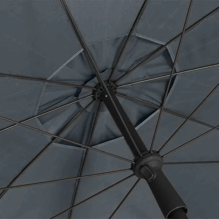 Tropico Mittelstockschirm anthrazit/grau Ø 200cm – Bild 7
