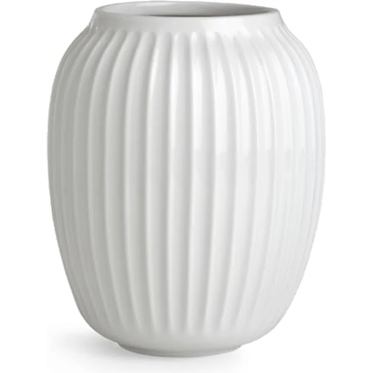 Kähler Hammershøi Vase H21 cm, dänisches Design aus handgefertigter Keramik, weiss – Bild 1