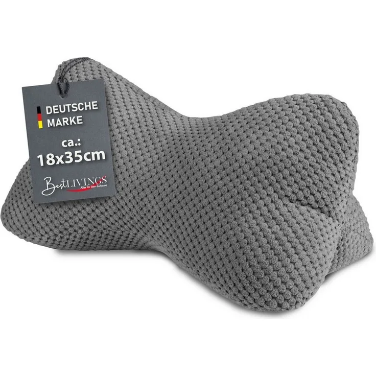 Bestlivings Nackenstützkissen Leseknochen 18x35 cm, Füllung: Polyester, Bezug: Polyester, Rückenschläfer, moderne Bubble-Optik, ergonomisch, waschbar bei 30°C, trocknergeeignet