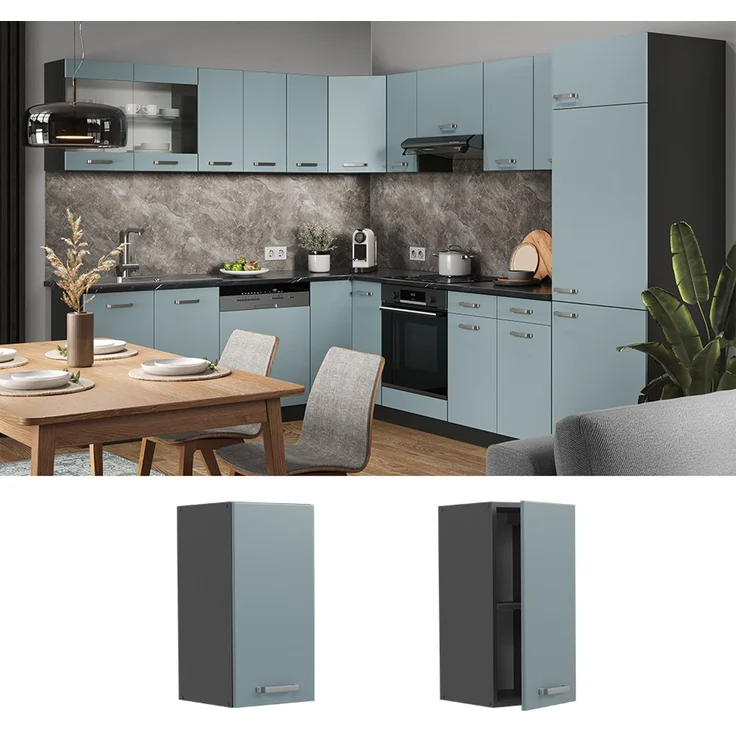 Hängeschrank R-Line Blau-Grau 30 cm Vicco – Bild 2