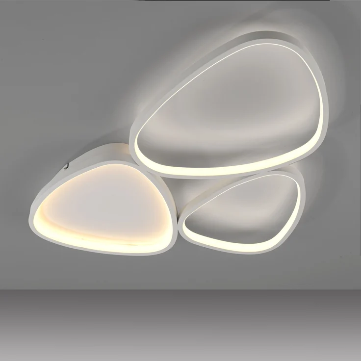 JUST LIGHT Deckenleuchte PEBBLES, Dimmfunktion, LED fest integriert, Warmweiß, LED, dimmbar, Switchmo, Memory, nach Trennung vom Netz – Bild 3