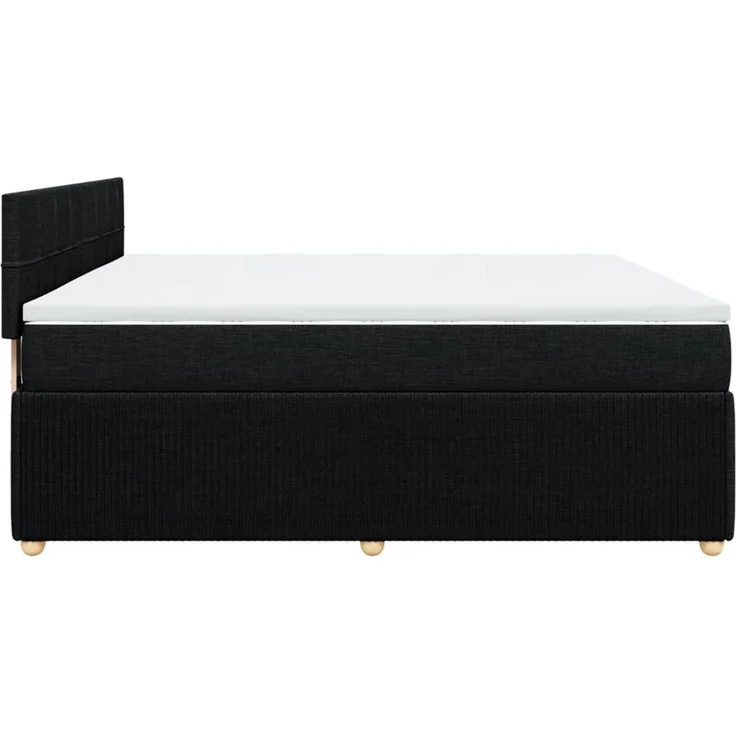 vidaXL Boxspringbett mit Matratze Schwarz 180x200 cm Stoff 3287537 – Bild 10