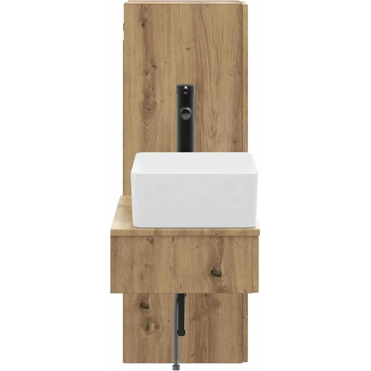 vidaXL Badezimmerschrank-Set 2 stk. Artisan-Eiche 33 x 34,5 x 100 cm 3406112 – Bild 4