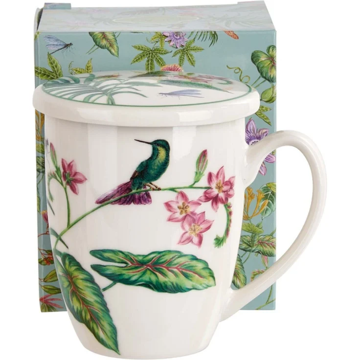 DUO Becher SOUND OF PARADISE, 360 ml, mit Teesieb und Deckel, New Bone China Porzellan – Bild 4