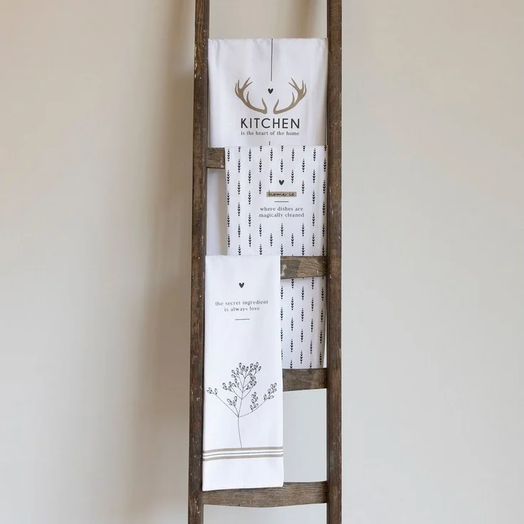 Bastion Collections Geschirrtuch White Kitchen Love, Farbe: Weiß, Motiv: Herzchen – Bild 2