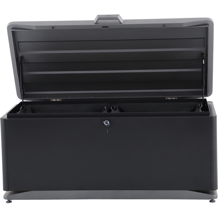 ELEGANO Gartenbox 60x132, Iron Grey / Grafit, Abschließbar, inkl. Einlegekörbe, Aluminium – Bild 2