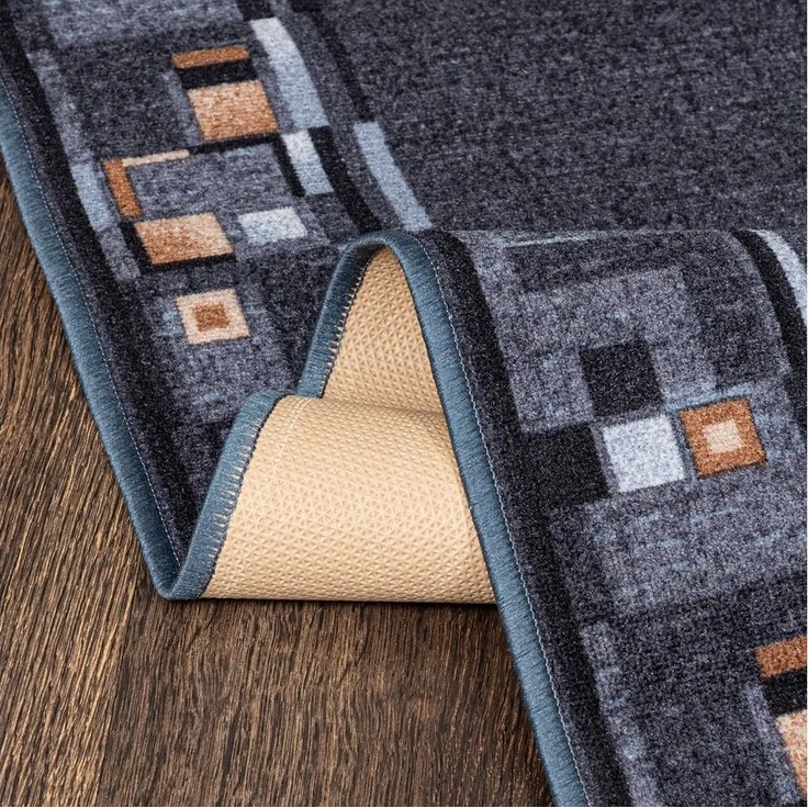 Mazovia Läufer Läufer Teppichläufer Brücke - Vorzimmer Küche - Grau, 67 x 100 cm, Kurzflor, Rutschfest, Meterware, Verschiedene Größen – Bild 2