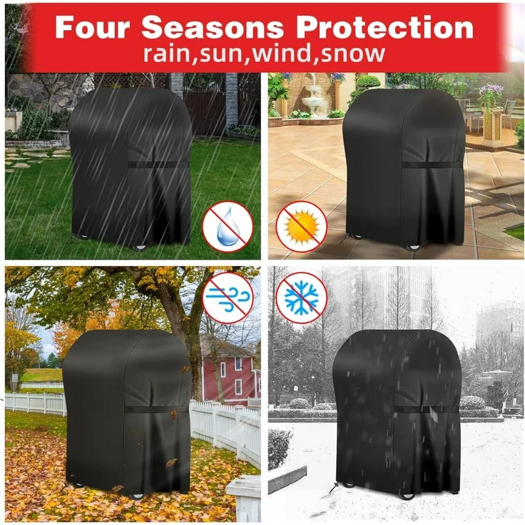  SPGOOD Grillabdeckung, wasserdicht, 420D Oxford-Stoff schwarz, 76 x 66 x 110 cm – Bild 7