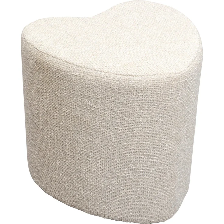 KARE Design Hocker Lovely, Creme, Sitzhocker, Ablage, Herzform, Wohnzimmer, Flur, 36 x 34 x 35 cm (H/B/T) – Bild 1