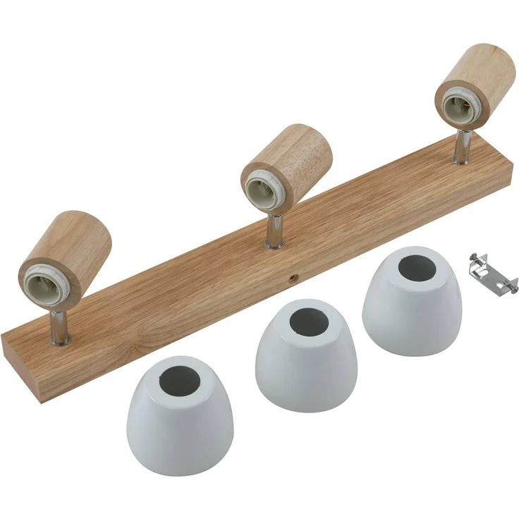 Lindby Deckenstrahler Thorin, Holz IP20, 3 x 40 W – Bild 8