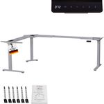 Albatros LIFT L7S Gestell für Eckschreibtisch Höhenverstellbar Elektrisch silber - Winkelschreibtisch Memoryfunktion, - Schreibtischgestell Höhenverstellbar und Stufenlos