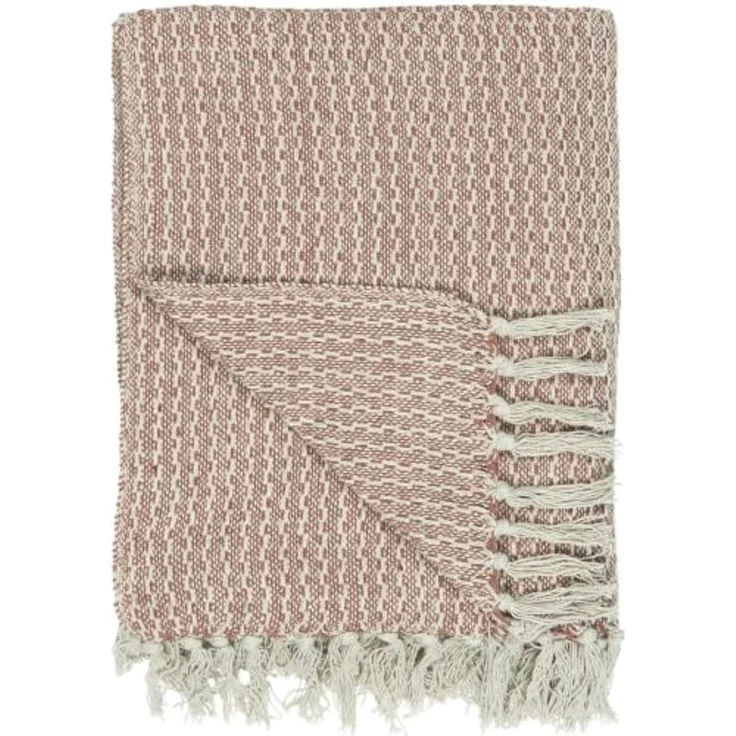 Decke Plaid Kuscheldecke Wohndecke Creme Rose 130x160cm Ib Laursen 6510-86 – Bild 1