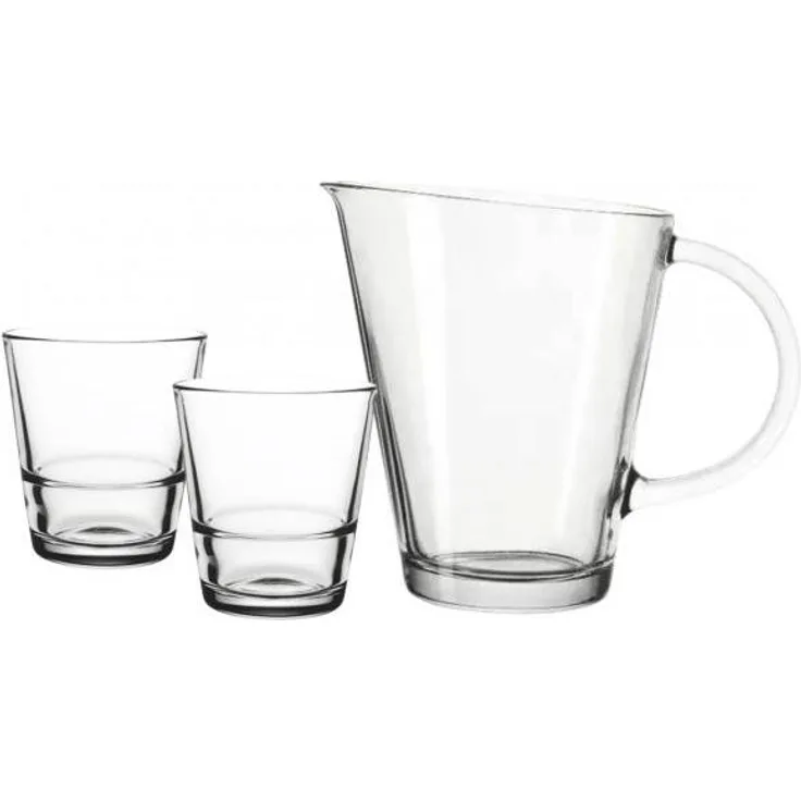 Glas Krug + 2 Becher Limito - Leonardo - 3tlg. Set