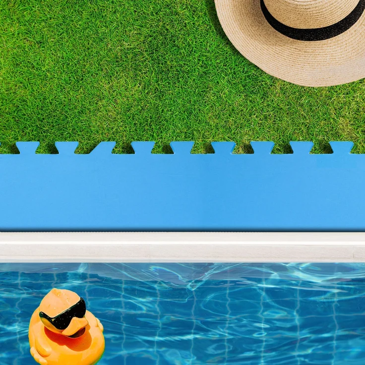 1,9m² Poolunterlage 8 Poolmatten 50x50cm Blau – Bild 8