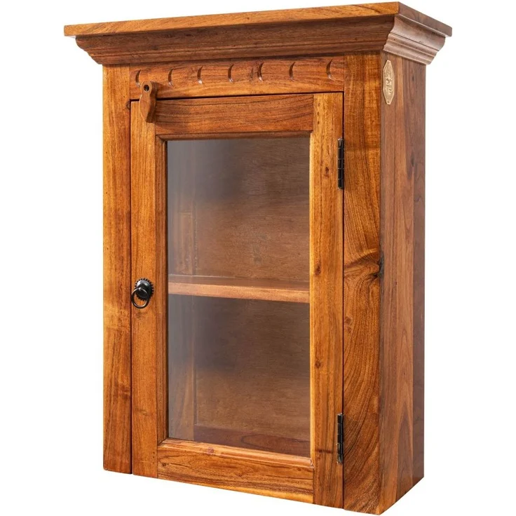 Hängevitrine Akazie 52x24x69 honig lackiert OXFORD #01002 – Bild 1