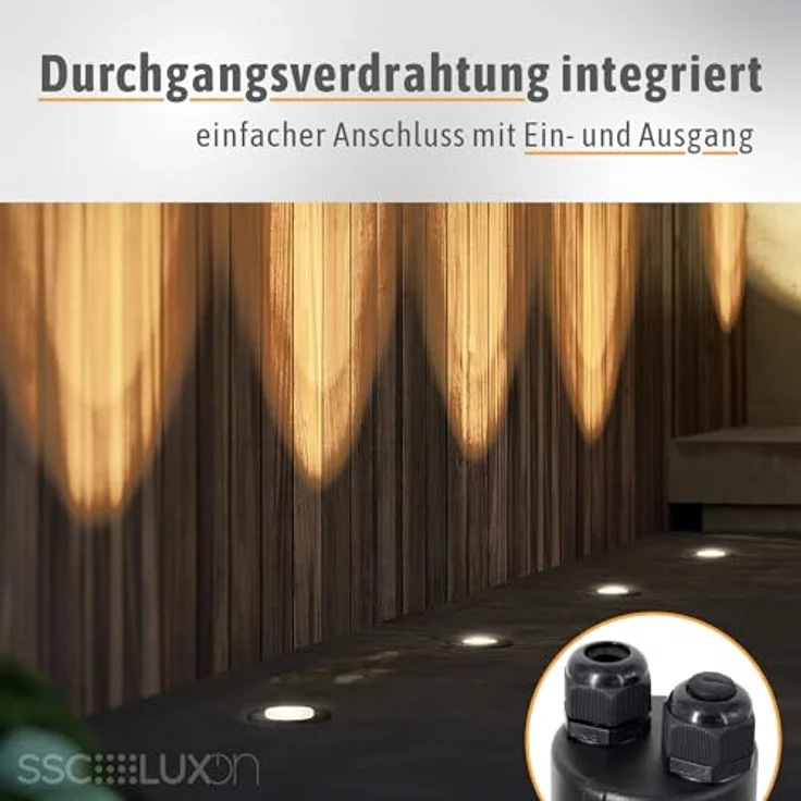 SSC-LUXon LED Gartenstrahler JUAVI Bodeneinbauleuchte IP67 schwarz rund für 1x GU10, ohne Leuchtmittel – Bild 6