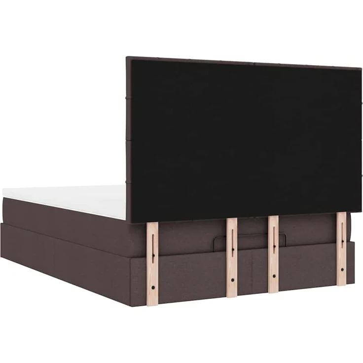 vidaXL Ottoman-Bett mit Matratze Dunkelbraun 140x190 cm Stoff 3313157 – Bild 8
