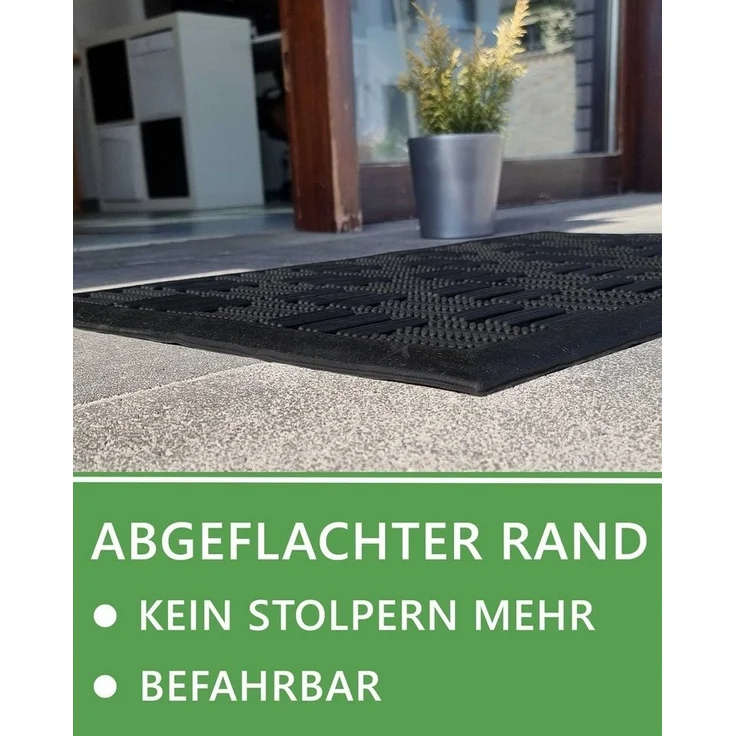 DILUMA Fußmatte Türmatte Matador Robuste Outdoor Schmutzfangmatte aus Gummi, rechteckig, Wetterfest, rutschfest, pflegeleicht, strapazierfähig – Bild 2