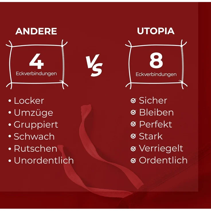 Utopia Bedding Bettwäsche 220x240 Set - Mikrofaser Bettbezug 240x220 cm + 2 Kissenbezüge 65x65 cm - Rot – Bild 7