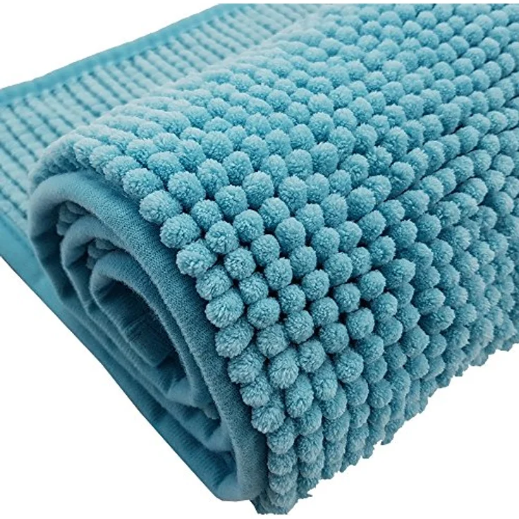 NYVI Badematte WC Vorleger NYVISpa Chenille Badvorleger, Höhe 20 mm, Polyester, Rutschfest, Saugfähig, Schnell Trocknend, Fußbodenheizung geeignet – Bild 9