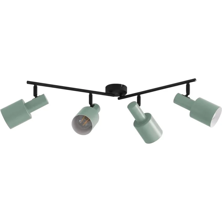 Lindby Deckenstrahler Ovelia, Metall, Schwarz IP20, 4 x 15 W LED