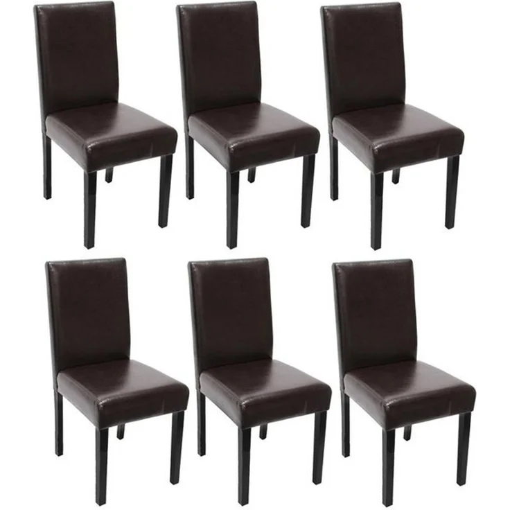 MCW Esszimmerstuhl Littau-6 (Set, 6 St), 6er-Set, Hohe Rückenlehne, Rutschfest durch Kunststoff-Bodenschoner – Bild 4
