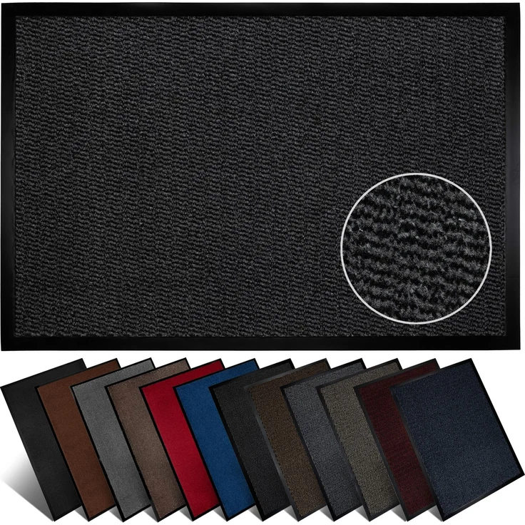 Furni24 Fußmatte - Anthrazit-Schwarz, 60 x 90 cm – Bild 1