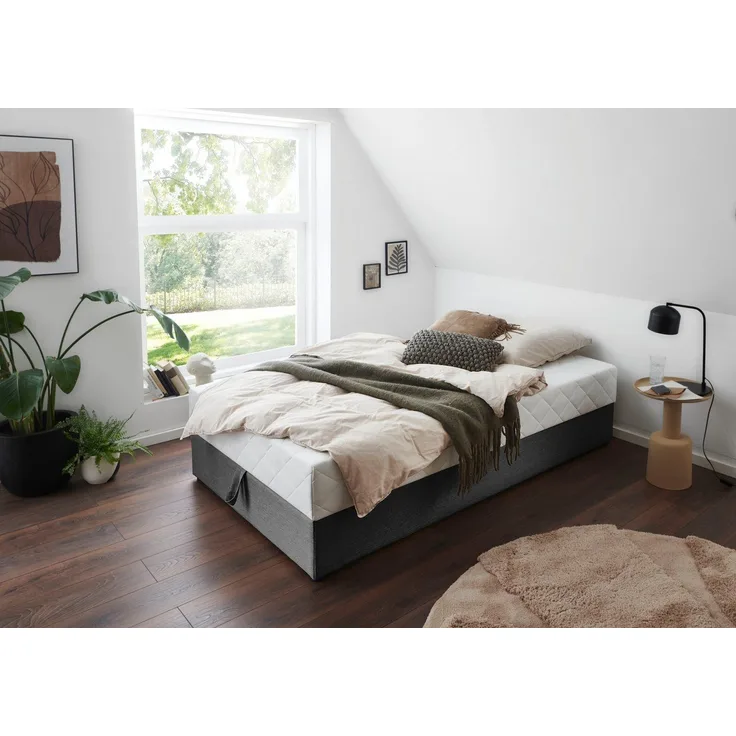 ATLANTIC home collection Boxbett BELINA, mit Taschenfederkernmatratze und geräumigem Bettkasten