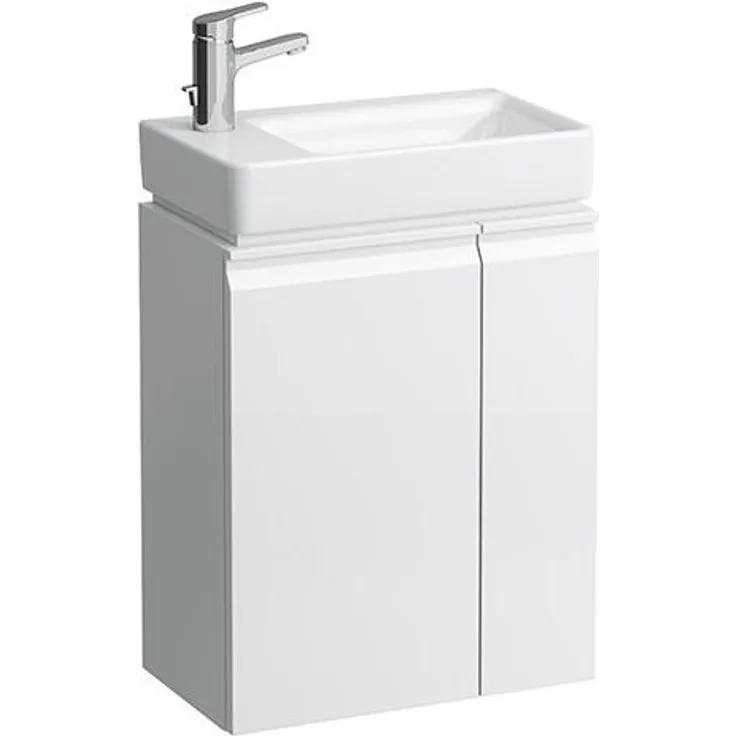 Laufen Pro S Waschtischunterschrank, zu Waschtisch H815955, Seitenablage rechts, 480 x 275 x 580 mm, H483001095, Farbe: Weiß glänzend - H4830010954751